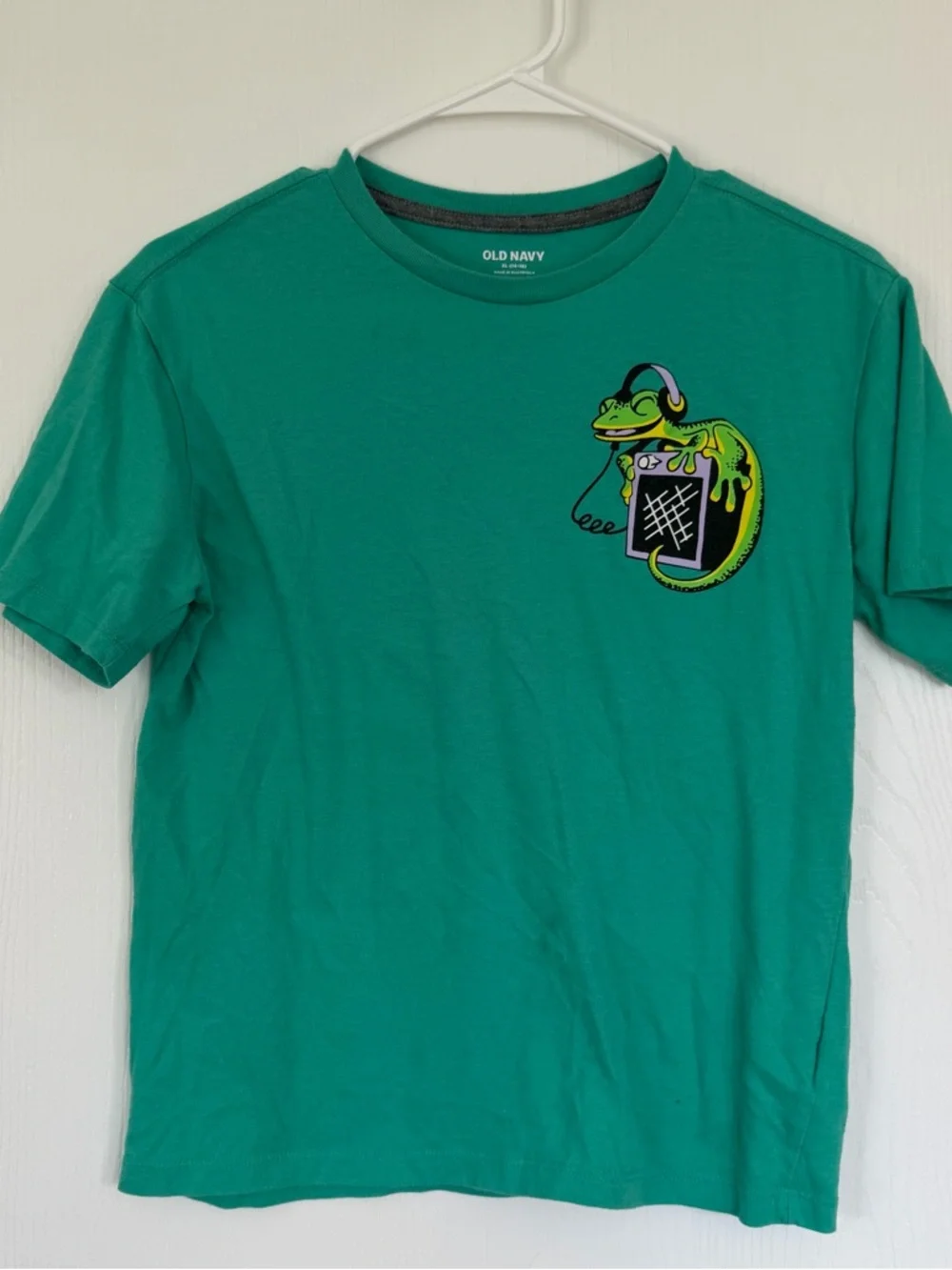 Lot of 2 Old Navy graphic print boys short sleeve shirts‎ XL 14-16 tacos reptile